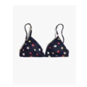 Madewell second wave bralette bikini top in confetti floral